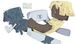 2025 2boys angelic_ama cuntboy hi_res highres husk_(minecraft) intersex male minecraft minecraft_mob mojang skeleton stray_(minecraft) tagme
