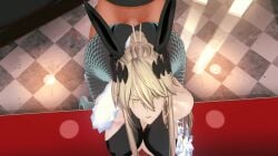 1boy 1girls 3d 3d_animation ambiguous_penetration animated artoria_pendragon artoria_pendragon_(alter) artoria_pendragon_(lancer_alter) artoria_pendragon_(swimsuit_ruler) ass bedroom_eyes bent_over bouncing_ass bubble_ass bubble_butt bunny_costume bunny_ears bunny_tail bunnysuit clothed_sex crown dark-skinned_male dark_skin doggy_style fate/grand_order fate_(series) female fishnets from_behind from_behind_position giddora huge_ass interracial koikatsu koiking large_ass light-skinned_female light_skin longer_than_30_seconds looking_at_viewer male mature_female no_sound penetration_through_clothes ponytail seductive_look seductive_smile sex sex_from_behind standing_sex straight tagme video yellow_eyes