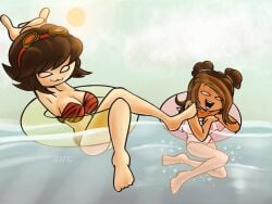 2girls :3 bikini breasts busty clothing color female female_focus female_only flipline flipline_studios girls_only idotfanghost liezel_(papa_louie) not_porn olivia_(papa_louie) orange_hair papa_louie pose solo solo_female solo_focus thighs transexual transfem video_game video_game_character video_game_franchise video_games