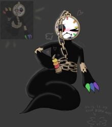 clock dandy's_world dyle_(dandy's_world) gashlover genital_slit male masturbation penis penis_grab precum snake solo_male tentacle_penis twisted_dyle_(dandy's_world)
