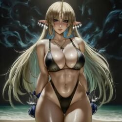 ai_assisted animated bikini blonde_hair dancer elf female fleurdelys_(wuthering_waves) horn music sound tagme video wuthering_waves