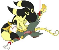 abuse amputated_leg amputation amputee bite blood bodily_fluids bolthound boltund bondage bondage bound cardboardcoffin chewing disability dripping duo eeveelution ejaculation farigiraf generation_2_pokemon generation_8_pokemon generation_9_pokemon genitals girafarig hybrid hybrid_pokemon littlepinebox male male/male nintendo penis pokemon pokemon_(species) s severing sewn_eye sewn_legs sewn_mouth thread torture umbreon