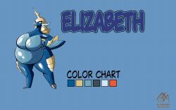 1girls bbw big_breasts blue_body breasts chubby cleavage elizabeth_(anascarfan2) featureless_breasts female female_only furry g-manga huge_breasts nintendo nude original_character overweight pokemon pokemon_(species) reference_image reference_sheet samurott solo solo_female tagme thick_thighs wide_hips