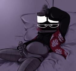 bed black_sweatshirt blushing blushing_male el_ultimo_tvnauta gay_robot hawaiian_shirt hispanic hispanic_male hispanic_youtuber looking_at_viewer low_light mexican mexican_male naubasura oskill_(artist) pillow robot_boy robot_humanoid robot_penis semi_nude touching_self tv_head tv_nauta tvnauta white_pillow white_sheets youtube youtube_avatar youtube_hispanic youtuber youtuber_boy