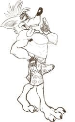 1boy 2017 3_toes 4_fingers abs anthro armpit_hair balls bandicoot bara big_penis blank_background boxers boxers_(clothing) bulge claws closed_eyes crash_(series) crash_bandicoot crash_bandicoot_(series) erect erection erection_under_clothes erection_under_underwear fingerless_gloves flashdark fur furry furry_only gloves hairy_armpits hand_on_waist heart_boxers heart_underwear make male male_only mammal marsupial monochrome muscular muscular_arms muscular_male no_color no_humans nude open_mouth penis pubic_hair simple_background solo solo_male teeth teeth_visible tongue tongue_out underwear video_games white_background yawn yawning