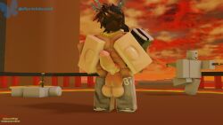 2boys 3d background_character bluesky_logo carrying carrying_partner combat gay hard_cock male_on_male muscles muscular_male roblox roblox_avatar roblox_studio robloxian rr34 self_upload yaoi