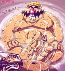 2025 2boys arm_hair artist_name beard belly big_belly bodily_fluids body_hair chest_hair cum cum_on_feet duo ejaculation facial_hair fat fat_belly fat_male feet footjob gay genitals grin hairy hairy_male hat human human_only jusosleep large_belly laughing leg_hair light-skinned_male light_skin looking_at_viewer male male/male male_nipples mammal mario_(series) mature mature_male moobs moustache nintendo nipples obese obese_male oc overweight overweight_male penis penis_between_feet sitting smiling smiling_at_viewer toenails ugly_bastard ugly_man wario yellow_hat