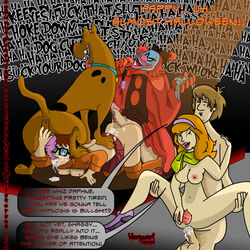 2007 blargsnarf cum_in_mouth cum_on_face daphne_blake female ghost_clown hanna-barbera human male mmf_threesome nipples scooby-doo scooby-doo_(character) shaggy_rogers straight tagme velma_dinkley zoophilia