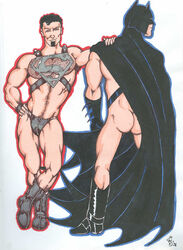 2boys batman batman_(series) christian_(artist) dc dc_comics gay male male_only superman superman_(series) yaoi