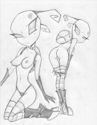 1girls alien alien_girl antennae black_and_white female fluffy_(artist) invader_zim irken straight_hair tagme tak tak_(invader_zim)