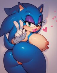 ai_assisted big_breasts mtf_transformation naked pussy rule_63 sonic_(series) sonic_the_hedgehog sonic_the_hedgehog_(series) sonique_the_hedgehog thick_thighs