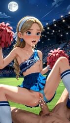 1girl1boy ai_generated anal anal_sex blonde_hair blowjob blue_clothing braces breasts_out cheerleader crying crying_with_eyes_open cum cum_in_ass cum_in_mouth cum_on_face group group_sex hair original_character pixar_style public public_nudity public_sex riding riding_penis ripped_clothing schoolgirl student student_susie tears terror139