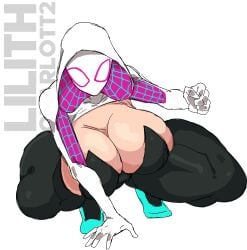 1girls artist_request gwen_stacy gwen_stacy_(spider-verse) huge_breasts marvel spider-gwen tagme