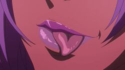 aishwarya_ray animated close-up dark-skinned_female earrings female hair hentai koutetsu_no_majo_anneroze licking lips lipstick makeup mature milf purple_hair purple_lipstick seductive sound tagme tongue video