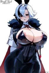 ai_assisted ai_generated arlecchino_(genshin_impact) bunny_costume bunny_ears bunnysuit genshin_impact hoyoverse patreon_username print_tax5 sexy twitter_username