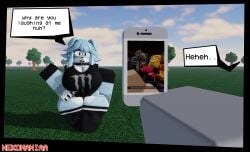 3d blue_body blue_fur canine female_only furry_only nekomaniaa oc roblox roblox_avatar robloxian self_upload tagme