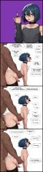 2boys 4koma ahe_gao ai_assisted ai_generated anal_sex ass ass_focus big_ass big_balls big_butt big_cock big_penis black_shirt blue_hair blush blushed bob_cut comic cum cum_in_ass cumshot ejaculation ejaculation_while_penetrated emo exited fat_ass femboy goth goth_boy green_eyes hardcore_sex hips_grab horny muscles onomatopoeia ramita ramita_the_bro sex small_penis smaller_male text text_bubble thick_thighs veins veiny_penis white_background yaoi