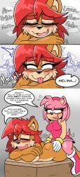 2girls amy_rose ass_massage darkwolfhybrid melina_the_fox sonic_(series)