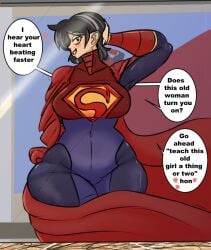 1girls bodysuit dc_comics gokusenpai looking_at_viewer supergirl tagme