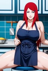 ai_generated anime anime_character anime_girl anime_milf anime_style apron apron_only big_ass big_breasts big_butt kushina_uzumaki mature_female mature_woman milf mommy mother naked naked_female naruto robotkesh seductive solo solo_female spread_legs teasing thick_thighs uzumaki_kushina wide_hips