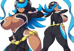 1girls ai_generated alternate_breast_size cameltoe dark_skin female large_breasts mullon novelai pokemon pokemon_oras shelly_(pokemon) solo team_aqua thick_thighs voluptuous wide_hips