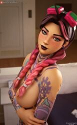 3d 3d_(artwork) darkbahamuth fortnite jules_(fortnite) pinup