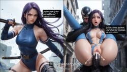 ai_generated blue_eyes boots breasts collar cum_in_pussy cum_inside defeated female instant_loss_2koma long_hair marvel marvel_comics marvel_rivals psylocke pussy venom_(marvel) villain_party69