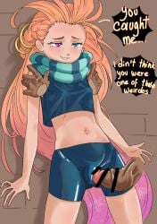 bike_shorts brat league_of_legends long_hair orange_hair penis pussy rainbow_hair shorts small_breasts zoe_(league_of_legends)