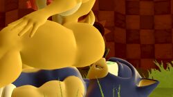 3d 3d_(artwork) ass big_ass big_booty big_breasts big_butt booty breasts catmario157 completely_nude completely_nude_female facesitting female green_hill_zone hand_on_hip kabalmystic_(style) naked naked_female sally_acorn sally_acorn_(kabalmystic) sfm sitting sitting_on_face sitting_on_person sonic_(series) sonic_the_hedgehog sonic_the_hedgehog_(series) source_filmmaker thumbs_up
