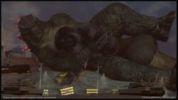 3d_(artwork) animal_genitalia animal_penis balls big_balls big_penis blender_(artwork) blender_cycles digital_media_(artwork) dinosaur equine_genitalia equine_penis genitals godzilla godzilla_(series) hi_res huge_balls huge_cock hyper hyper_balls hyper_genitalia hyper_penis kaiju lizard male male_only monster penis prehistoric_species reptile scalie solo toho