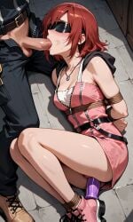ai_generated bondage bondage bound damsel_in_distress femsub kairi kingdom_hearts_ii restrained tied tied_up