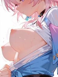 aerolae ai_generated breasts female honkai:_star_rail march_7th_(honkai:_star_rail) naked_female nipples nude_female pussy vagina