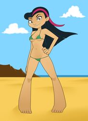 beach bikini cartoon_network female female_only juniper_lee rodjim solo standing swimsuit the_life_and_times_of_juniper_lee