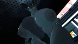 1futa 3d anthro deathclaw deathclaw_(vulgarvictor) equine_penis from_below futanari horns horsecock huge_breasts huge_cock looking_at_viewer looking_down low-angle_view pov reptile scalie sharp_teeth sloppydragons solo tagme thick_thighs vrchat wide_hips yellow_eyes