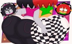 3barts ass_focus big_ass busty groping japan_studio lammy_lamb midriff parappa_the_rapper rammy_lamb simple_background sony sony_corporation sony_interactive_entertainment symmetrical_docking text um_jammer_lammy wide_hips
