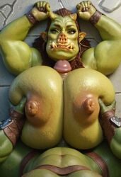 ai_generated gamorrean green_skin huge_breasts huge_cock lukdorf08 star_wars titjob