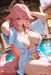 yae miko from genshin impact by codemistake