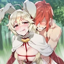 1boy absurd_res absurdres adlet_mayer ai_generated ass bent_over blonde_hair blush breasts bunny_ears bunny_girl cheating color cum cum_in_pussy cum_in_uterus cum_inside cum_overflow curvy darklust deep_penetration detached_sleeves doggy_style doggy_style_position elbow_gloves faceless_male female forest grabbing hetero_sex heterosexual hi_res high_resolution highres human internal internal_cumshot large_breasts male motion_blur motion_lines muscular muscular_male nakadashi nashetania_loei_piena_augustra novelai ntr outdoors pussy red_eyes red_hair rokka_no_yuusha self_upload semen semen_in_vagina sex sex_from_behind slim_waist speed_lines straight sweat tagme taller_male thigh_highs thighhighs uncensored vaginal_insertion vaginal_penetration x-ray xray_view