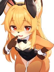 ai_generated bunnysuit female fox fox_girl leotard solo