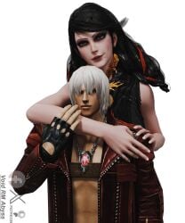 3d bayonetta bayonetta_(character) bayonetta_3 big_ass big_breasts big_butt big_nipples big_thighs big_woman black_hair breasts couple crossover dante devil_may_cry fanart female glasses muscle_girl muscle_mommy patreon patreon_artist portrait ship tall_girl tall_woman taller_girl tights