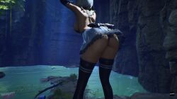 android ass booty eve_(stellar_blade) machine nier:_automata nier_(series) robot stellar_blade yorha_2b_(cosplay)