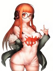 1girls bikini breasts cleavage clothed curvy female fumio_(rsqkr) looking_at_viewer medium_breasts persona persona_5 sakura_futaba see-through small_breasts solo swimsuit teenager thick_thighs thigh_gap thighs voluptuous wide_hips