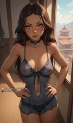 ai_generated avatar_legends avatar_the_last_airbender katara nickelodeon nicktoons vuxkan