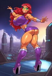 starfire from dc by totallynotafurry789