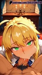 1boy 1girls 2025 2girls :>= ahoge ai_generated artist_name artoria_pendragon blonde_hair blowjob blowjob_face braid cock desk dick electroworld fate/grand_order fate/stay_night fate_(series) fellatio female green_eyes hi_res high_quality high_resolution highres licking male_pubic_hair multiple_fellatio multiple_girls oral oral_sex patreon patreon_username penis pov pubic_hair saber stable_diffusion straight stray_pubic_hair sucking sweat uncensored watermark