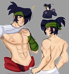 1boy abs absurd_res brawl_stars kenji_(brawl_stars) male_only shaded