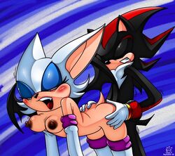 ass bat blush breasts butt_grab clothing hand_on_ass hedgehog mammal nancher nipples rouge_the_bat sex shadow_the_hedgehog sonic_(series) sonic_the_hedgehog_(series)