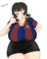 bachira_meguru blue_lock football_jersey pose rule_63 togata_art transfem