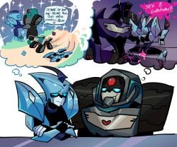 blurr blush_lines cuckold cum_dripping_out_of_pussy cum_in_pussy cum_inside cuntboy dubcon flanco gay imagination intersex longarm_prime non-human_penis pink_cum robot shockwave_(transformers) trans_man transformers transformers_animated