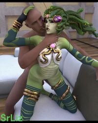 1boy 1girls 3d 4:5 green_skin medusa_widowmaker overwatch self_upload sex sex_from_behind shorter_than_10_seconds sr.liz straight tagme vertical_video video widowmaker